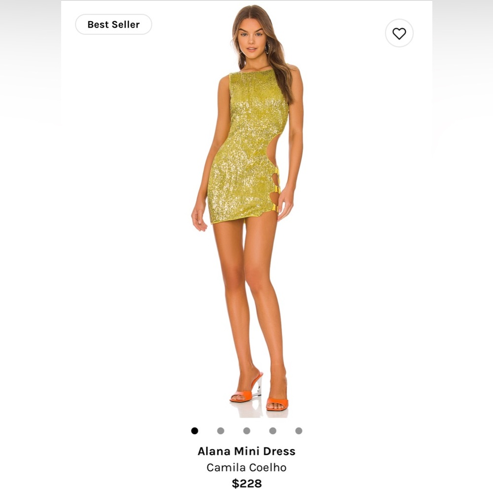 Camila Coelho Alana Mini Dress in Limoncello